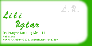 lili uglar business card