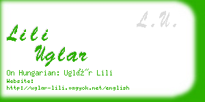 lili uglar business card